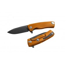 Lionsteel Rok lama nera manico alluminio arancione