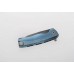 Lionsteel Rok damascus finish blade titanium blue handle