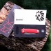 Lionsteel Rok nera satinata manico alluminio rosso