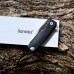 Lionsteel Rok lama satinata manico alluminio nero