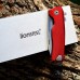 Lionsteel Rok lama satinata manico alluminio rosso