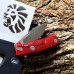 Lionsteel Rok lama satinata manico alluminio rosso